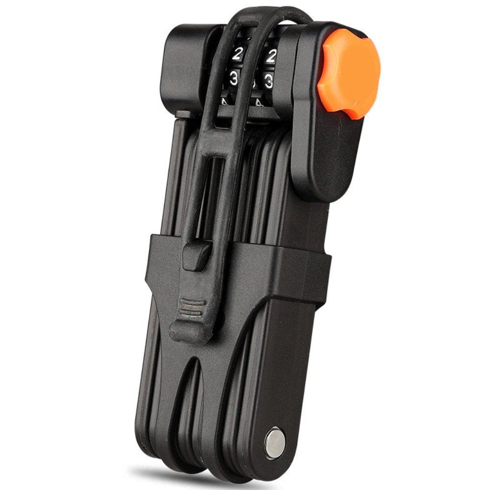 폴딩 관절 도난방지 자물쇠 자전거열쇠 강철 합금, 1개, 블랙오렌지 21,800원