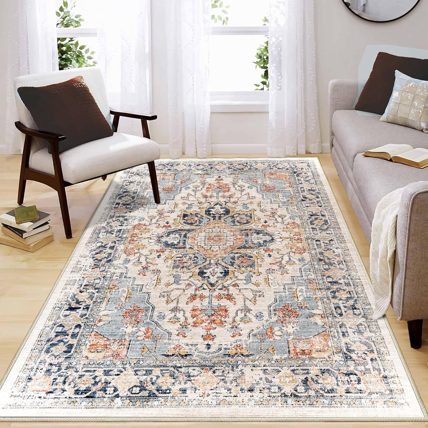 레트로 보헤미안 카페트 기계세탁 가능 미끄럼 방지 거실 침실 주방 현관 홈 데코용 35,990원