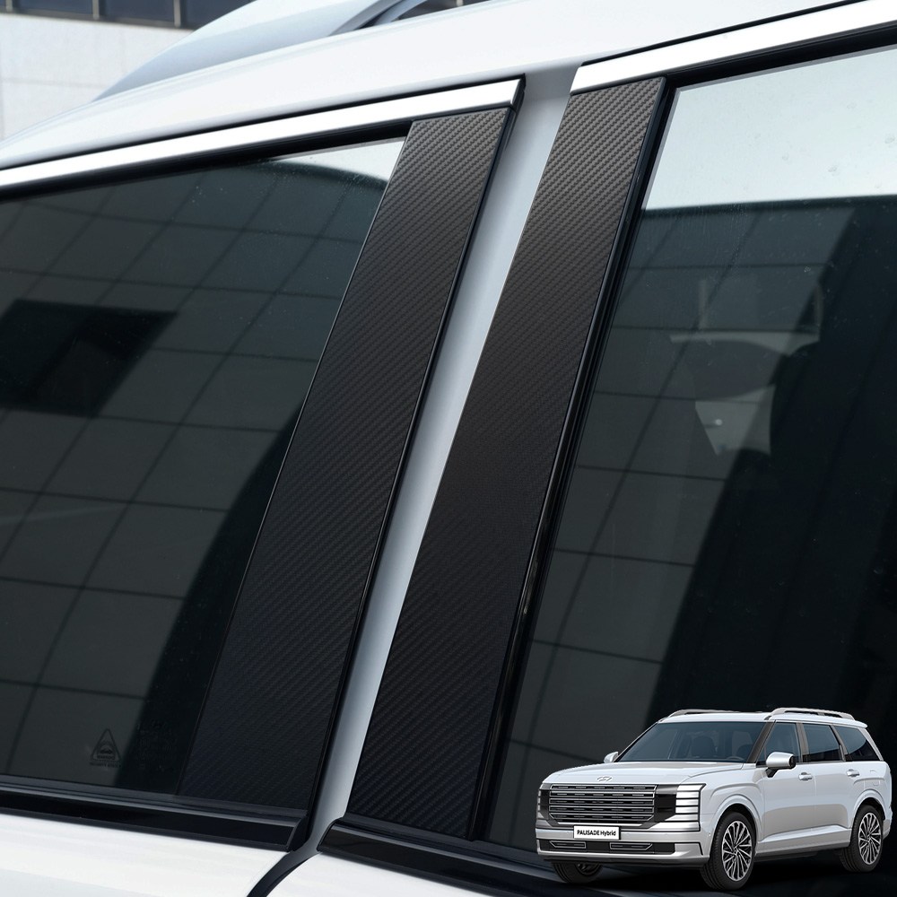 영카클럽 디올뉴 팰리세이드 LX3 호환 B필러 데칼 스티커 차량 튜닝 악세사리 용품, 1세트, D필러 유광블랙 21,500원