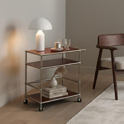 에프룸 미드센츄리 이동식선반 모듈 트롤리 모듈수납장 520x350x580mm, 자작 원목, 3단 189,000원