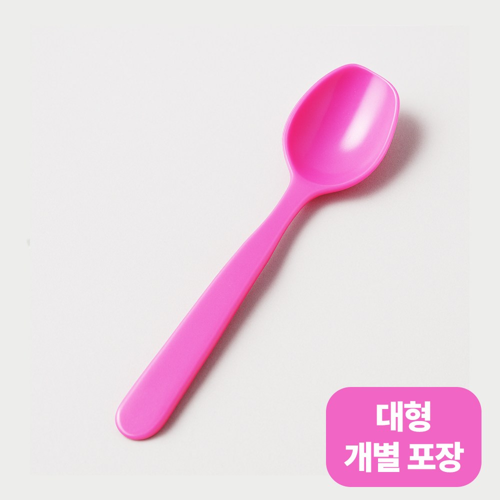 [TM] 아이스크림 스푼 120mm 대형 핑크 개별포장 1박스 (4,000개) 68,000원
