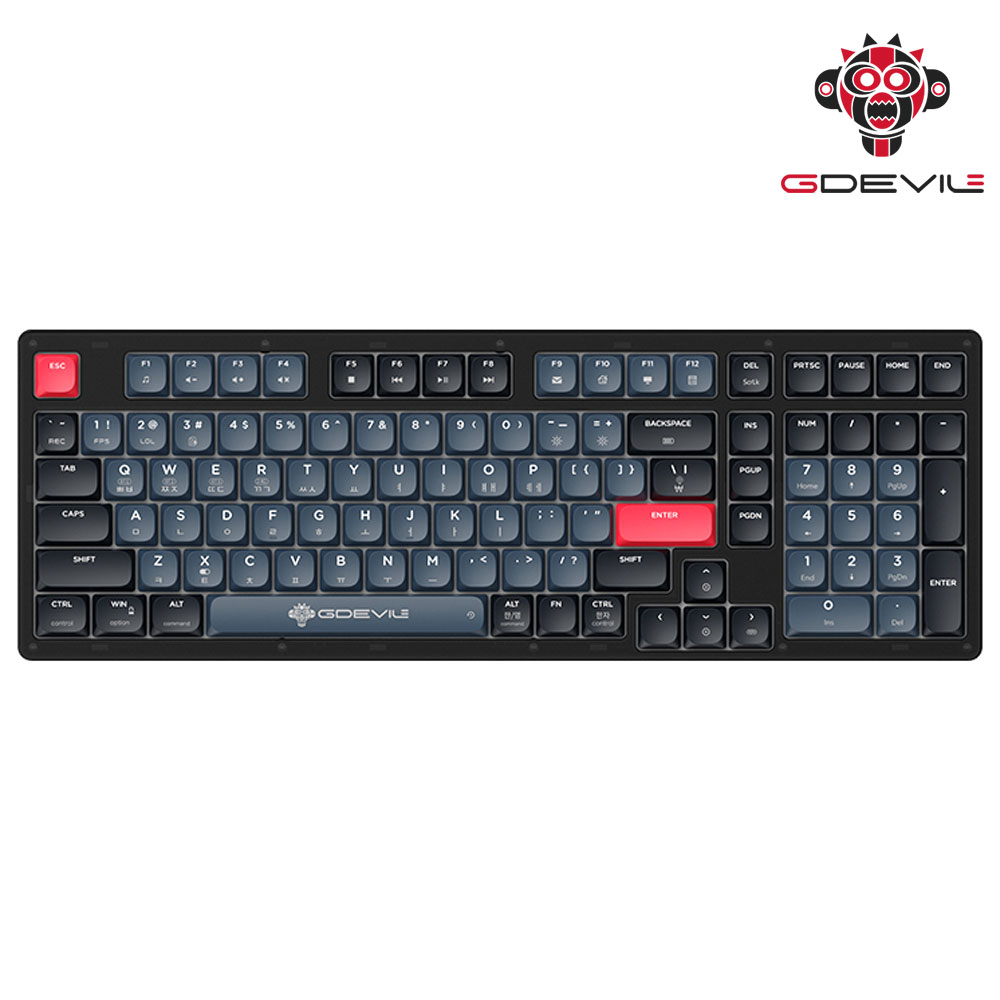 지데빌 GDEVIL G912L CRUISE 유무선 블루투스 로우프로파일 LP 기계식 게이밍 키보드 99,000원