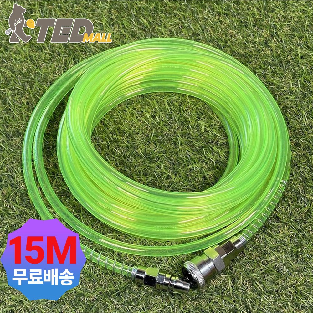 [TED MALL] 국산 우레탄 연질 에어호스 형광 콤프레샤호스 8X15m 14,890원