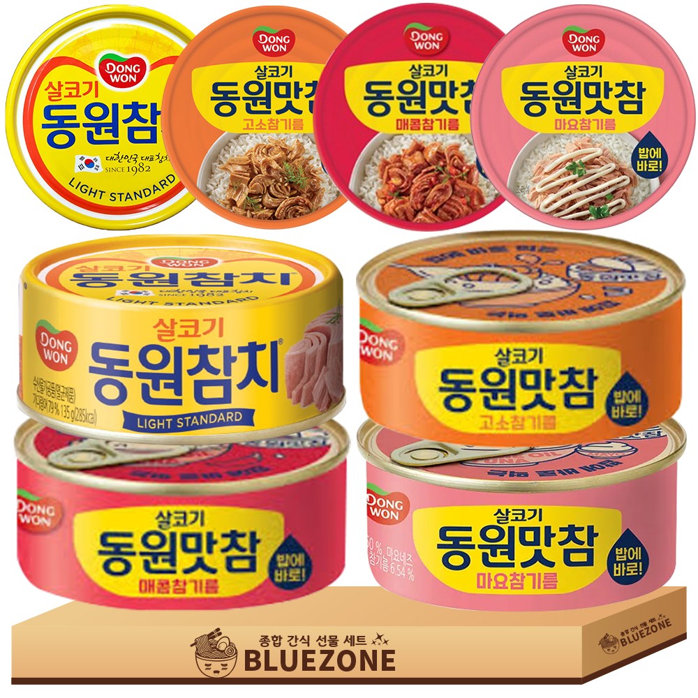 동원참치 살코기 90g 4종 세트 (스탠다드+고소참기름+매콤참기름+마요참기름)x2, 90g, 8개 25,500원