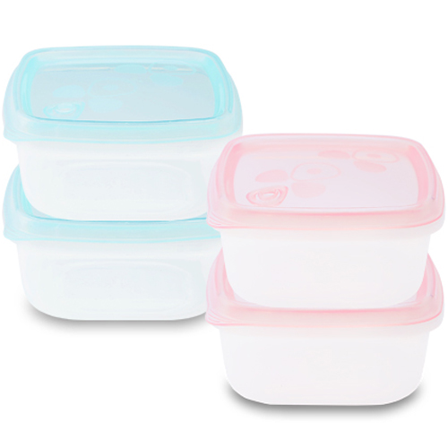 홈하우스 실리콘 스팀홀 밥팩 밀폐용기 핑크 2p + 민트 2p 세트, 1세트, 370ml 25,400원