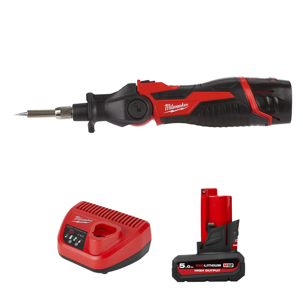 밀워키 M12 SI-501 M12 인두기 고출력 5Ah 배터리 1개 충전기 세트 납땜 납땜기 인두 전기 휴대용 227,700원