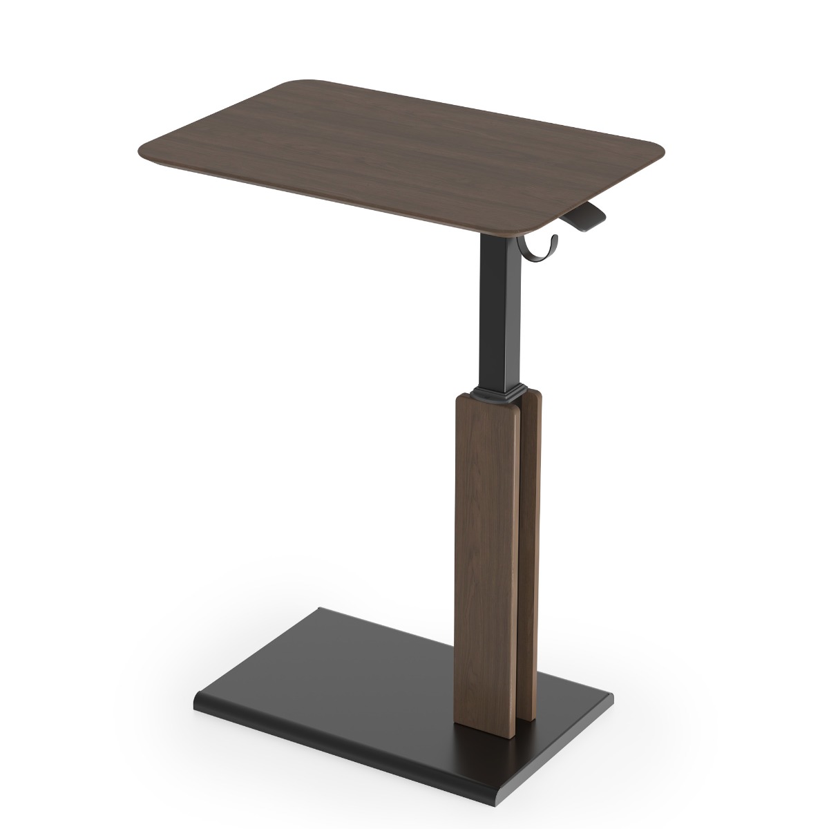 ETHU 사이드 테이블 유압식 거실 침실 협탁 높낮이 조절가능, 월넛색 169,000원