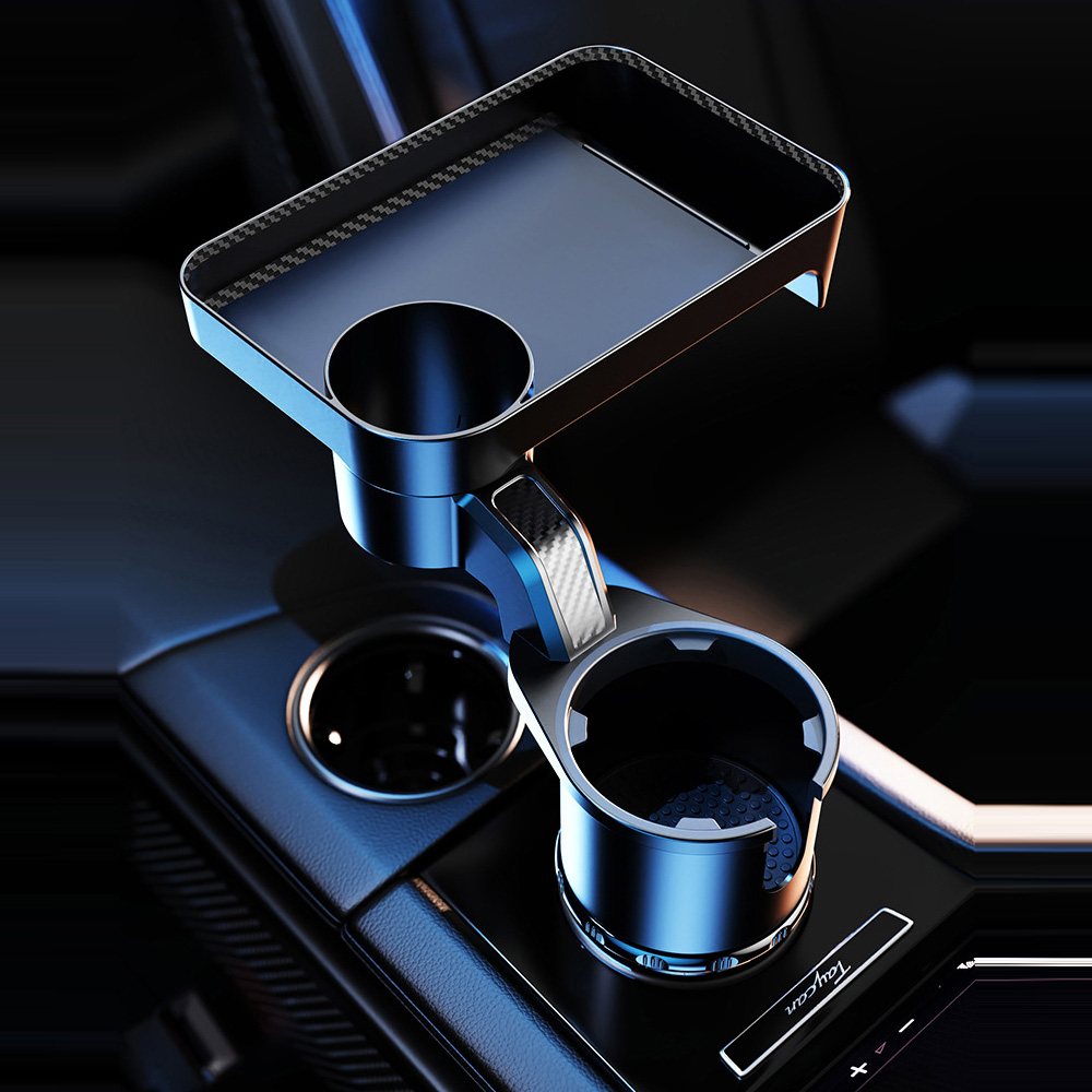 TKB 차량용 트랜스포머 멀티 컵홀더 트레이 식사테이블, 대형 블랙, 1개 28,600원