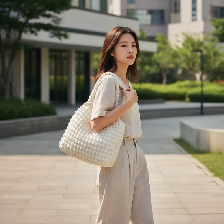 와플 디자인 셀룰러 숄더백 에코백 여성용 경량 토트백 40,990원