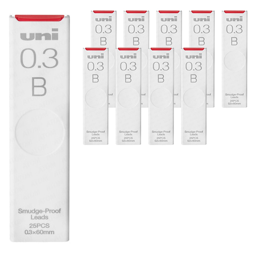 유니볼 샤프심 UL-S-0.3 B, 0.3mm, 10개 14,900원