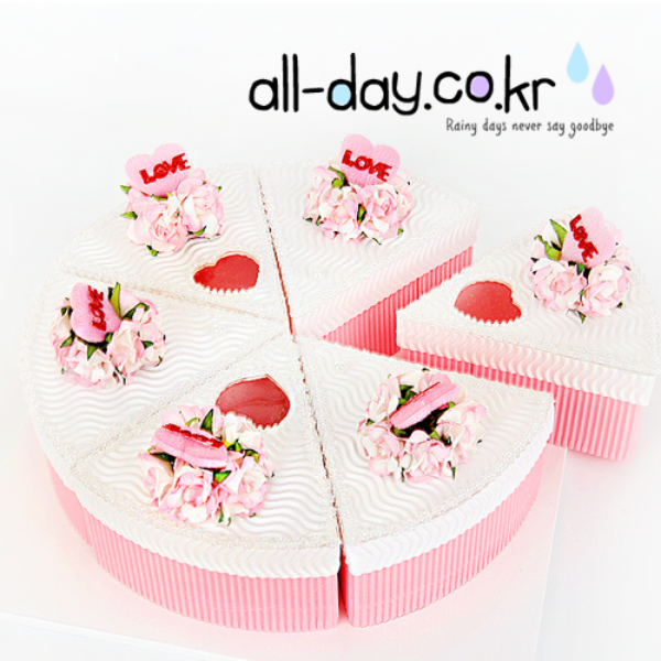 시크릿가든 6조각 골판지 모형 케이크 선물상자(초콜릿 사탕상자,화이트,발랜타인.빼빼로상자), 1개 61,900원