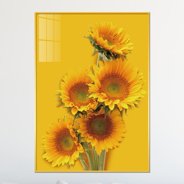 아트블루 부자되는 해바라기 인테리어 그림 액자, 7_다섯송이 해바라기_노란배경 78,900원