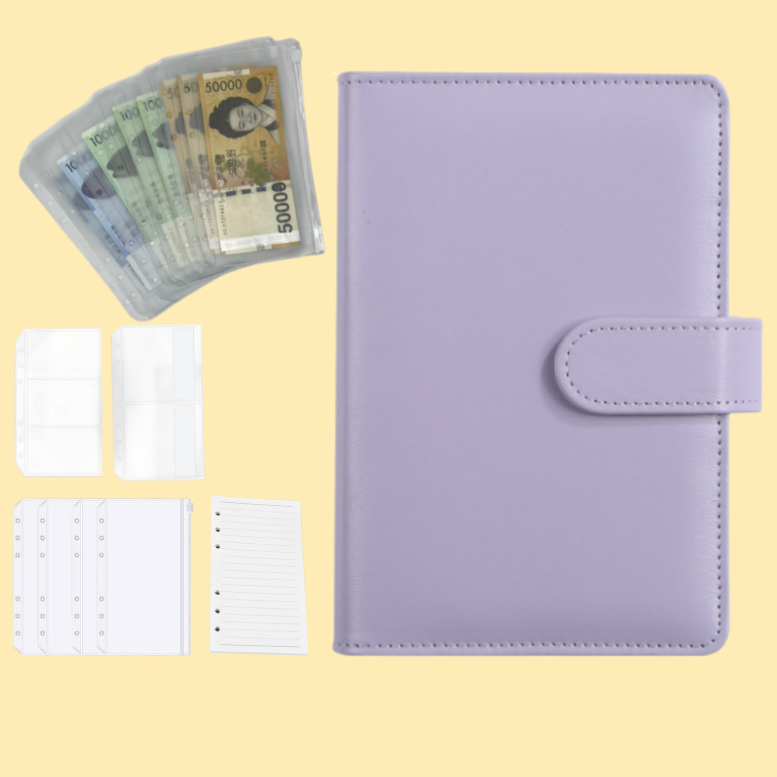 스브링 한방에 현금바인더 속지 지퍼백 세트 A6 현금 챌린지 7,980원