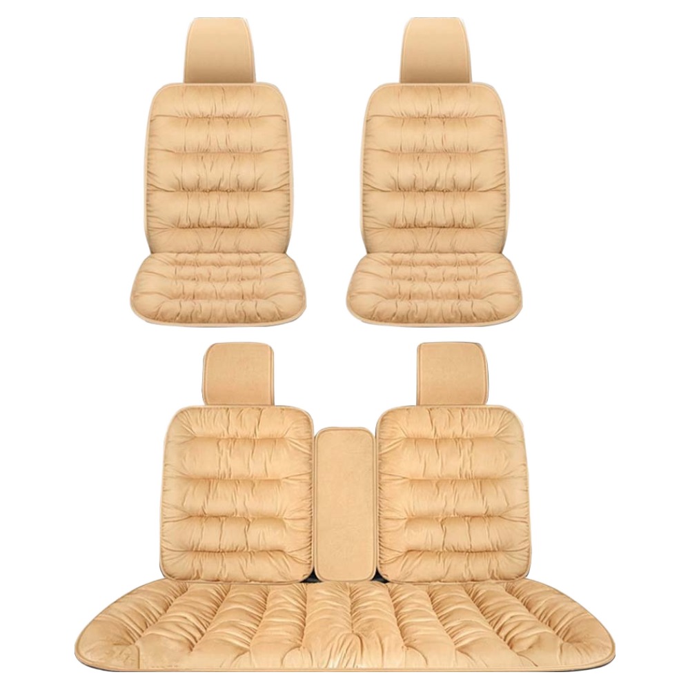 크로니클 차량용 겨울 패딩 시트 커버 쿠션 운전석 + 조수석 + 뒷좌석 세트, 베이지, 1세트 75,760원