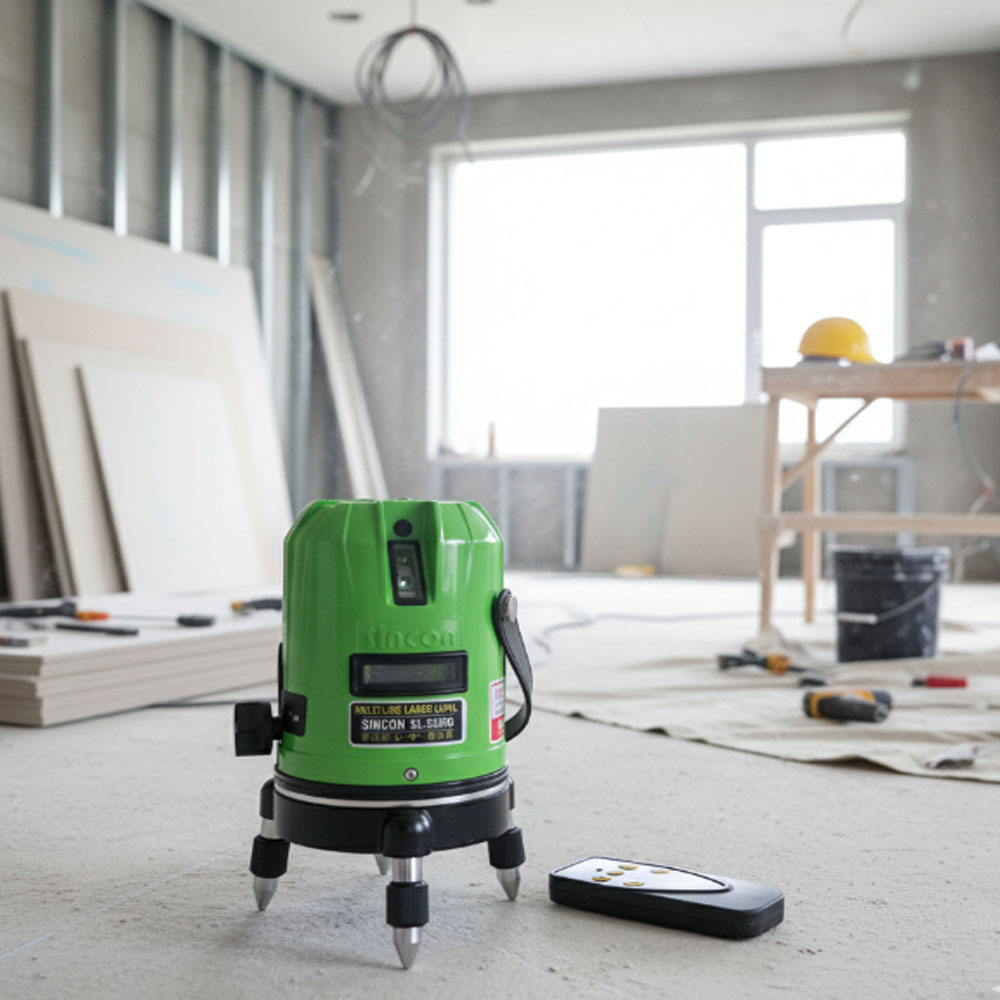 SINCON 라인레이저레벨기 SL-222RG 리모컨타입 4V1H1D 10MW 샤프그린, 1개 191,820원