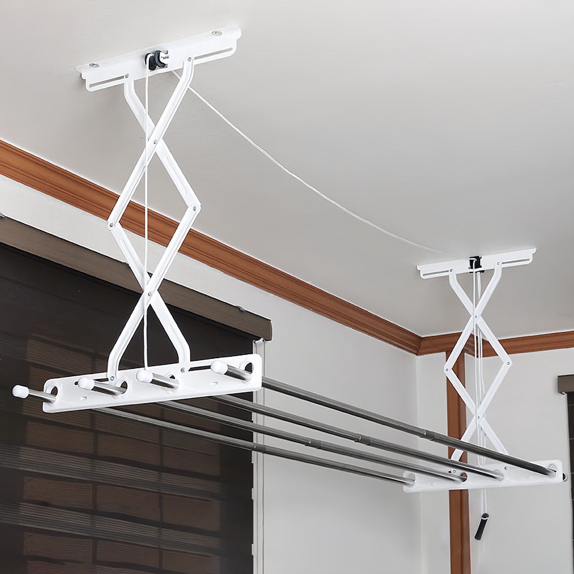 주식회사아텍스 국내생산 봉 스테인레스 2단 천장 빨래건조대 29,900원