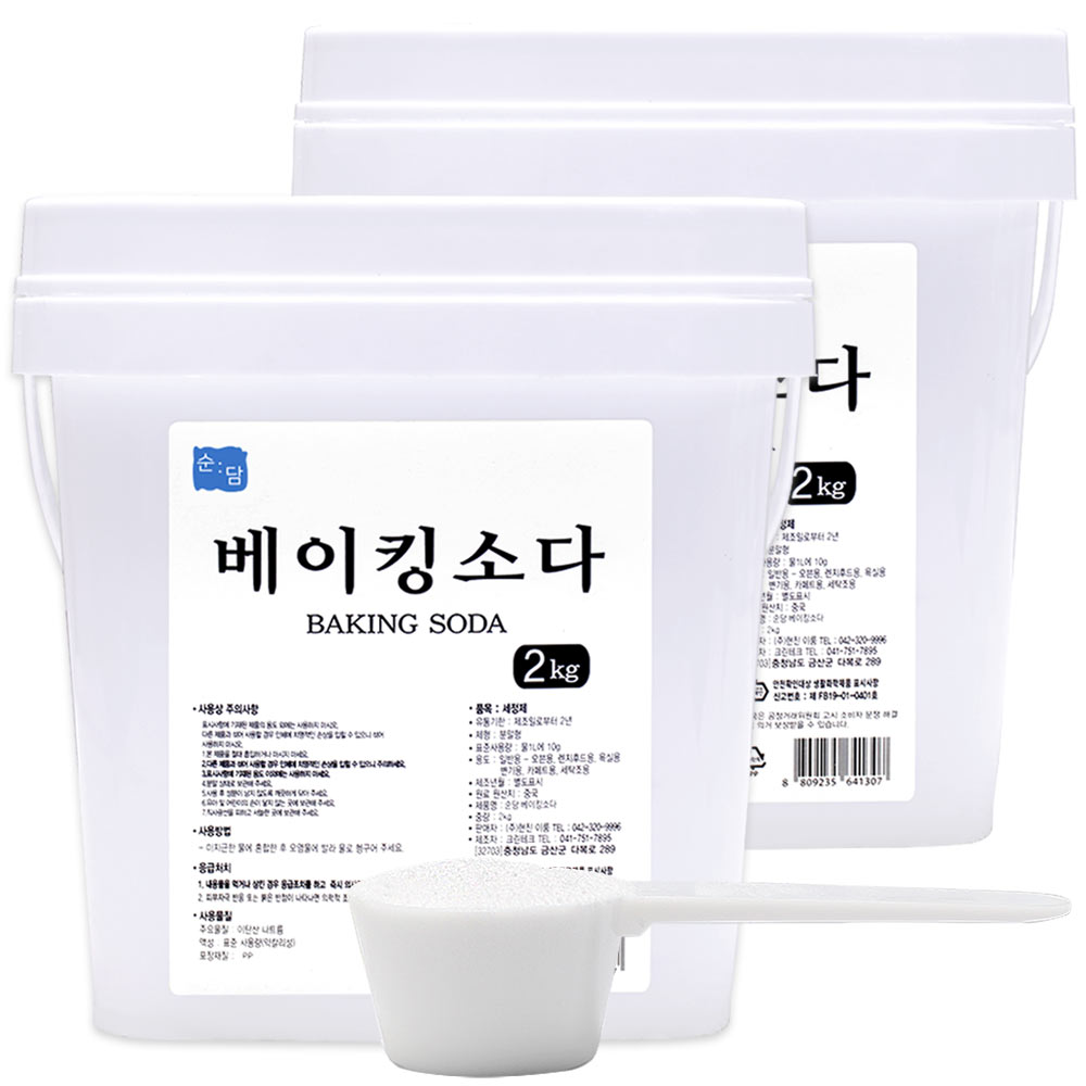 순담 베이킹소다 2kg+2kg 총 4kg 주방세제 세정제 세제 스푼, 2kg 10,800원