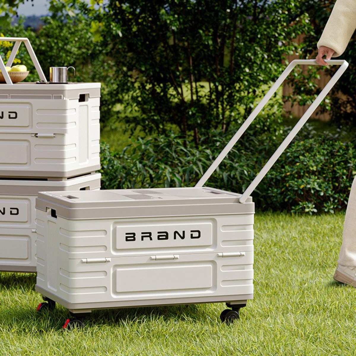 [감성캠핑] 접이식 캠핑 박스 차량용 트렁크 정리함 - 대용량 다용도 야외 피크닉 보관함, 화이트 39,900원