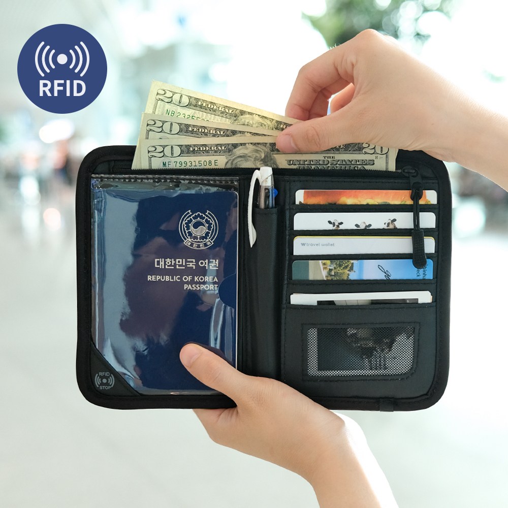 헤르츠 RFID차단 여행용 여권파우치 지갑 14,700원