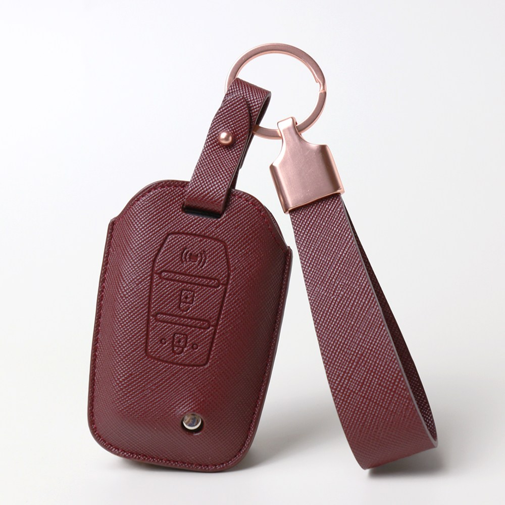 쌍용 호환 3버튼 티볼리 뷰티풀코란도 렉스턴(2019.09~) 렉스턴스포츠 렉스턴스포츠칸 토레스 스마트키 가죽케이스 + 키링 키커버 차량용품 키홀더, 쌍용, 버건디 27,800원