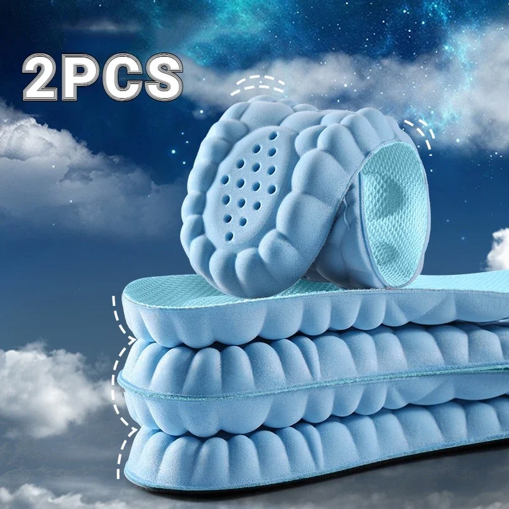 4D 마사지 신발 안창 발을위한 슈퍼 소프트 라텍스 스포츠 깔창 러닝 바구니 단독 아치 지원 정형 삽입물 남여 7,700원