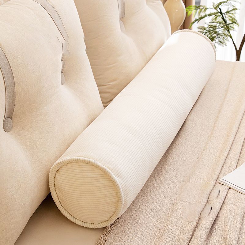 Veralool 바디필로우 부드러운 코듀로이 커버 롱쿠션 솜중량업 일자형 원통 사계절 골덴 긴베개, 화이트 34,880원