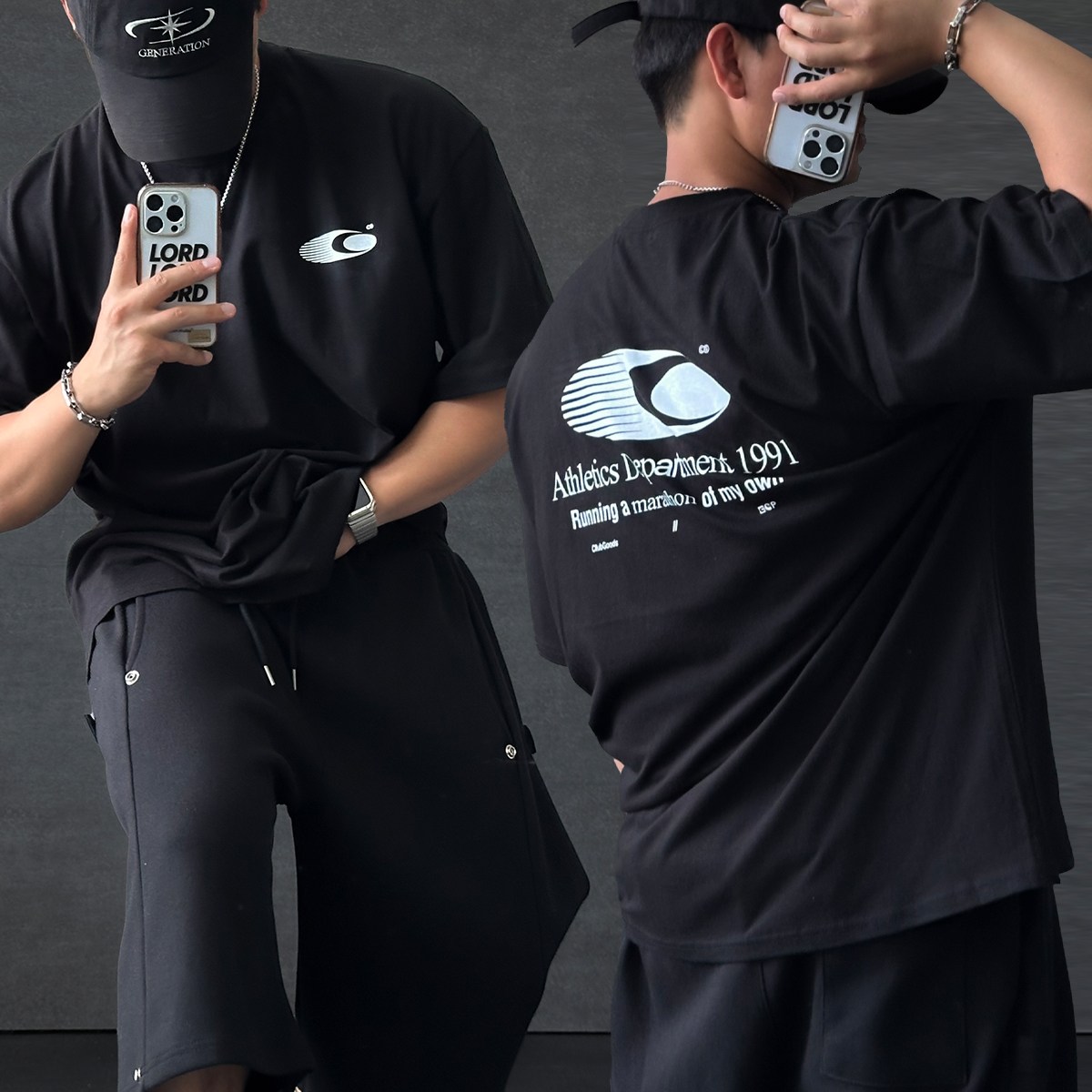 남녀공용 루즈핏 프린팅 1991 오버핏 반팔 티셔츠 24,700원