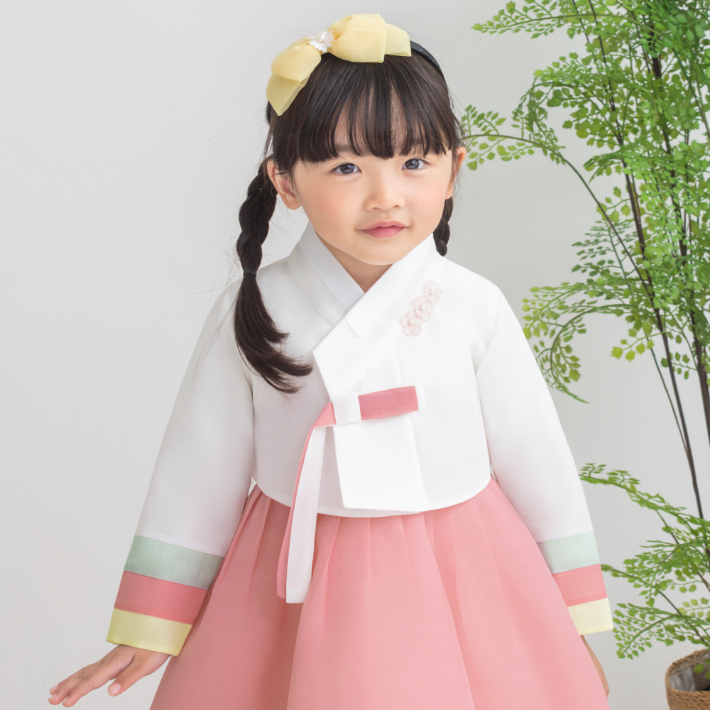 가온한복 여아용 여단미삼색동 한복세트 AW221 46,900원
