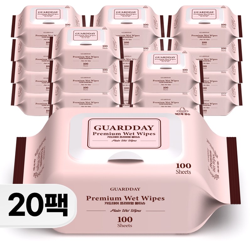 가드데이 프리미엄 정제수 휴대용 물티슈 캡형 14,900원