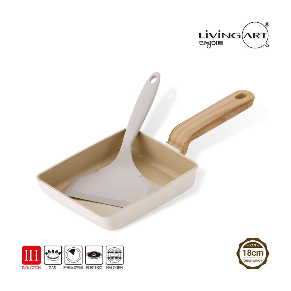 리빙아트 IH 인덕션 계란말이 후라이팬 + 리빙아트 실리콘 뒤집개 세트 18,160원