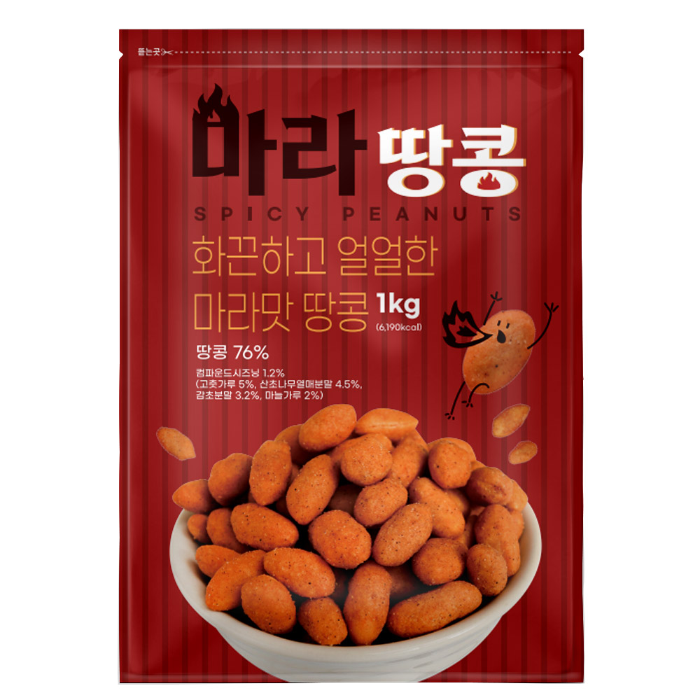 그대로푸드 마라땅콩 1kg 마라맛 스낵, 4개, 1kg 43,830원