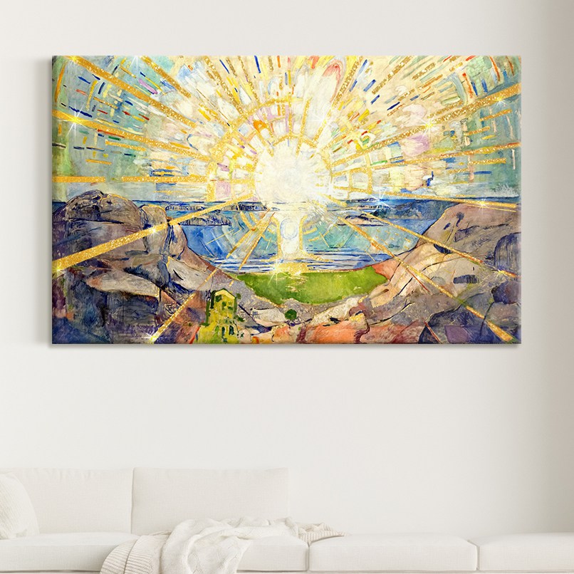 [인메이블] 새해 복을부르는 태양 일출 그림 황금 재물운 인테리어 액자 개업선물 72,600원