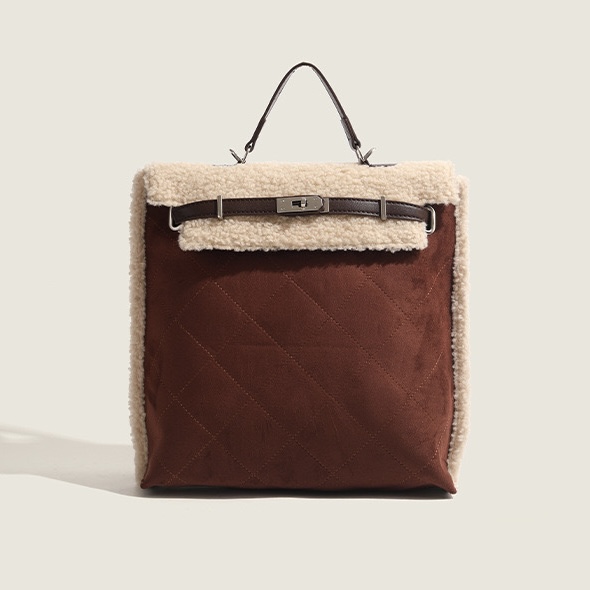 휴먼러브 겨울 어그 백팩 퍼 큐티 뽀글이 숄더 토트 30*34*10cm 39,210원