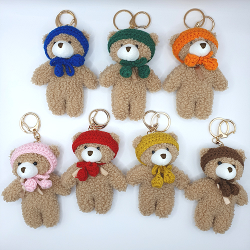 키링 가방고리 곰키링 니트모자 곰인형 가방고리,아띠랑스액세서리 11,900원