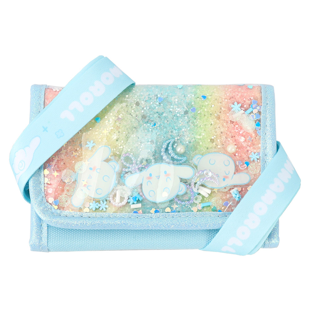 학생용 산리오 탈부착 목걸이지갑 교통카드 동전 블링 반지갑 쿠로미 마이멜로디 찍찍이형 스팽글 3단 지갑 13,900원