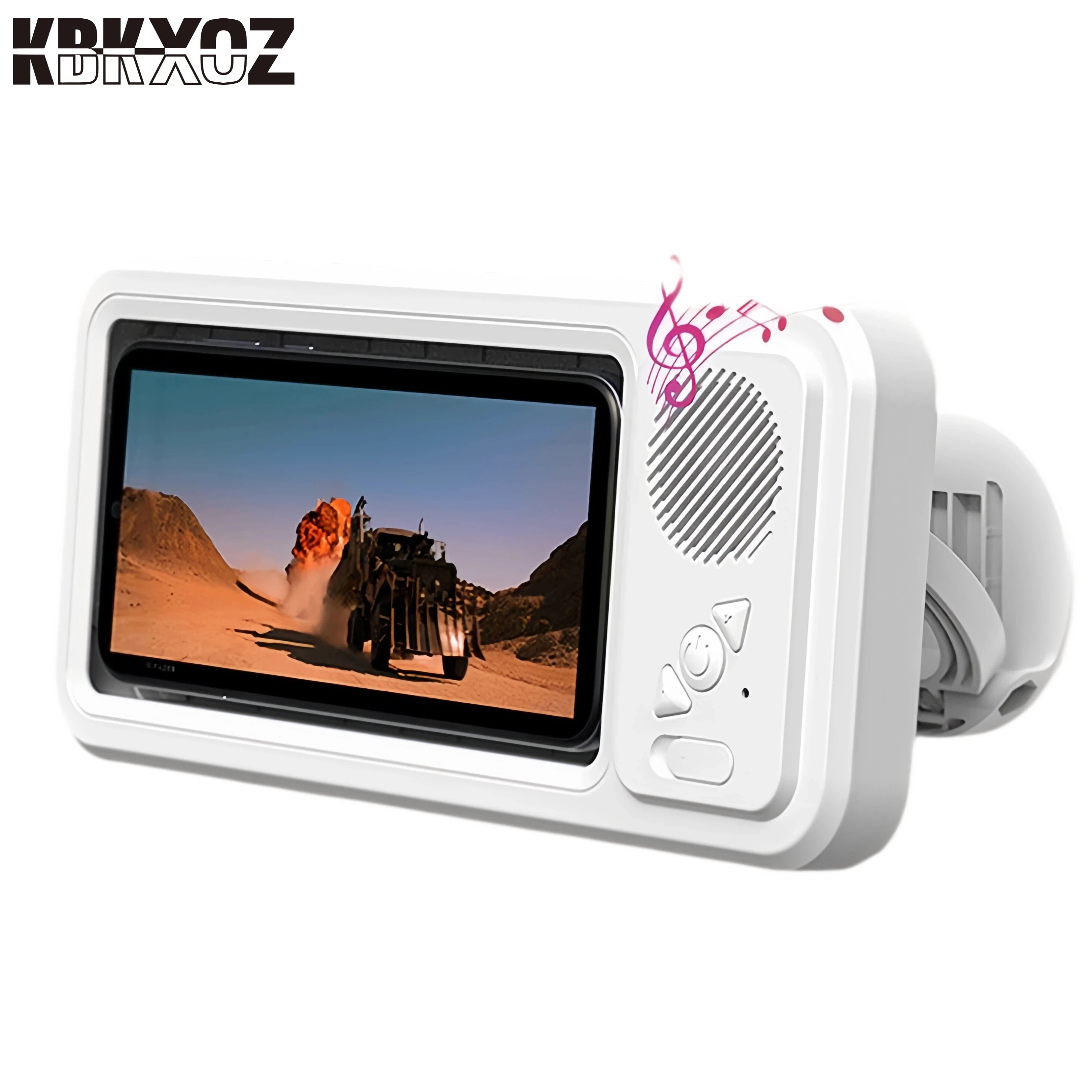 KBKXOZ 욕실 방수 휴대폰 거치대 / 블루투스 스피커 내장 / 360도 회전 각도조절/터치스크린 지원, 1개, 흰색 19,800원