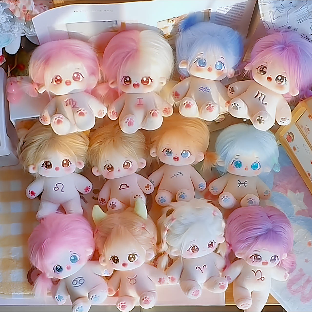 국내배송 20cm 별자리 소녀인형 12종 모헤어 무속성 솜인형 아이돌인형 랄라솜, 1개 11,540원