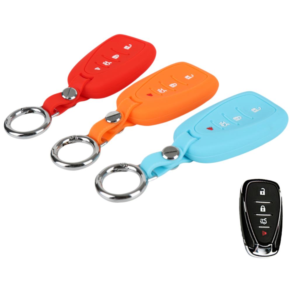 바이어블 1+1 쉐보레 4버튼 올뉴말리부 올뉴크루즈 더넥스트스파크 스마트 키 실리콘 케이스, 오렌지+오렌지 9,900원
