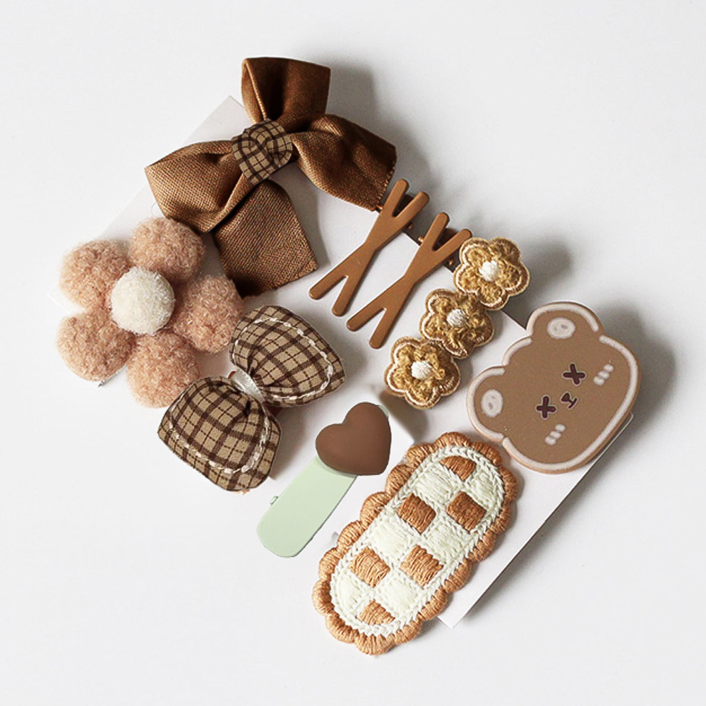 베러브라이트 유아 머리핀 플라워 곰돌이 아기삔 8종 세트 6,900원