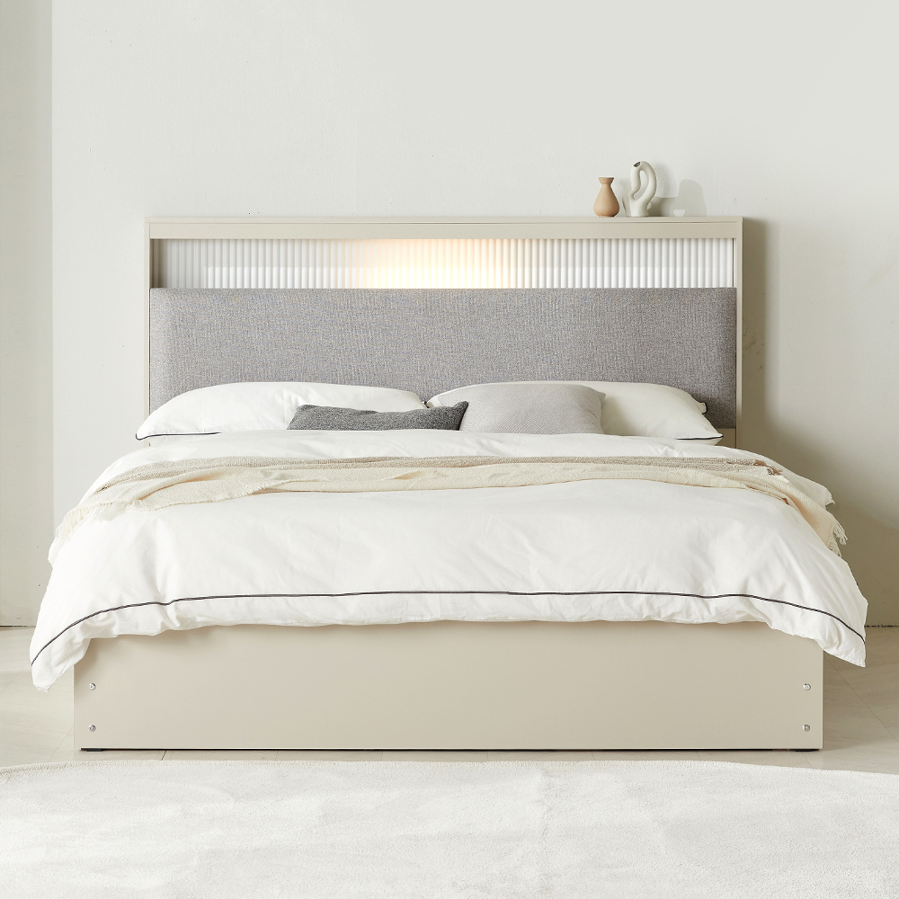 웰퍼니쳐 그레타 템바보드 수납침대 + 7존 독립스프링 24cm 매트리스 방문설치 580,000원