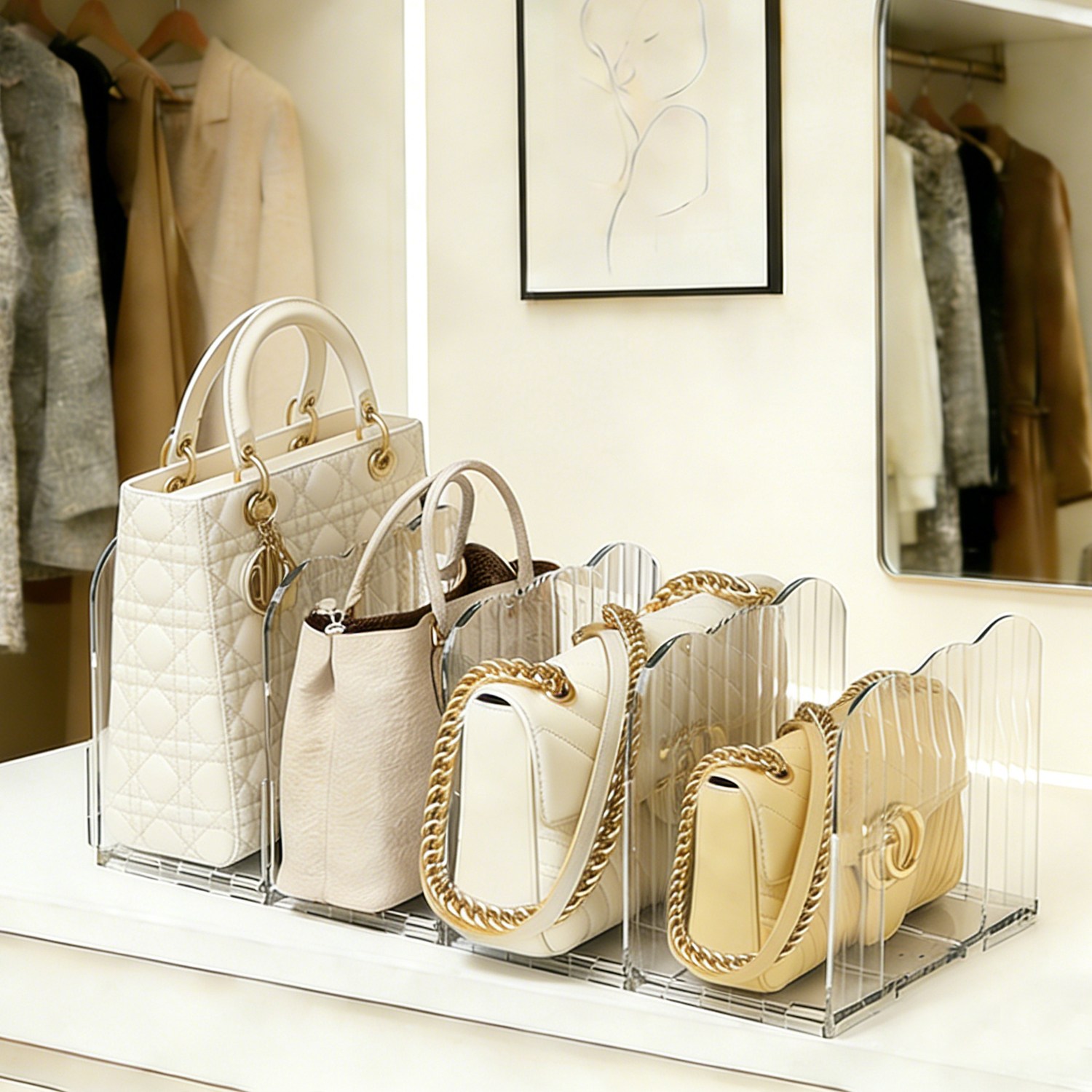 피노블릭 가방 정리대 폭 조절 가능 핸드백 보관함 수납장 12,420원