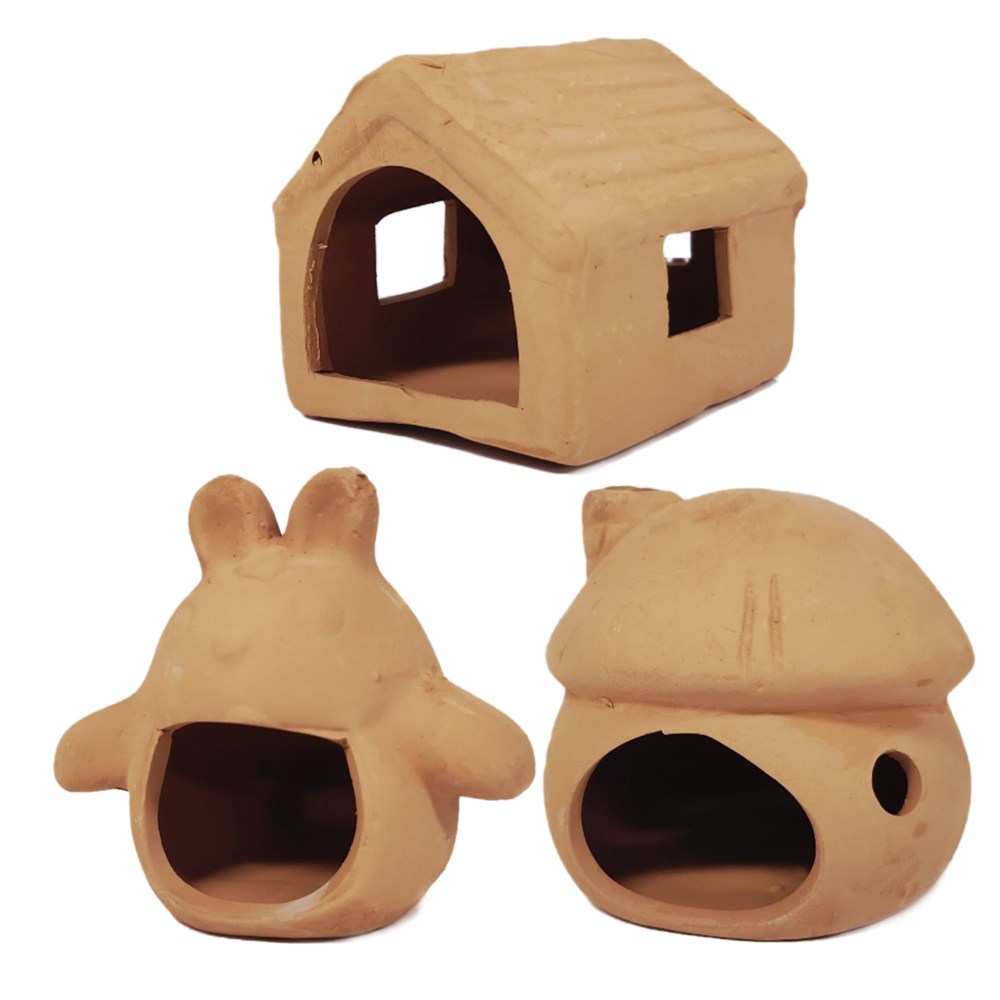 어밥 토분 안시 열대어 도마뱀 거북이 은신처 산란상 사각집 / 굴뚝집 / 토끼모양 타입총 3종 (3가지 타입) 어항꾸미기, 3개 11,900원