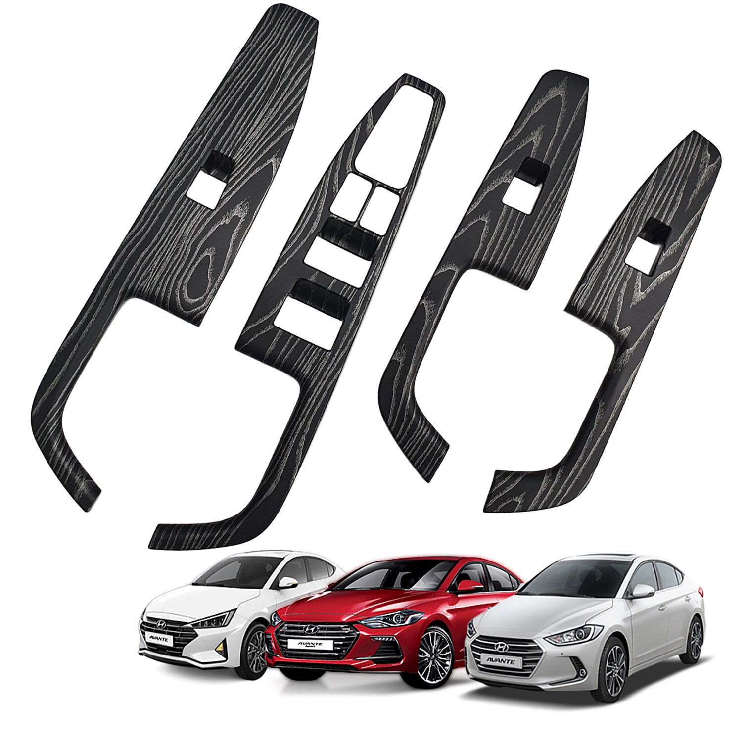 미켈라토 아반떼AD 스포츠 페이스리프트 카본 실내 인테리어 몰딩 블랙애쉬 우드 튜닝용퓸, 04_블랙애쉬/윈도우버튼(열선무)x4P, 기타 40,800원