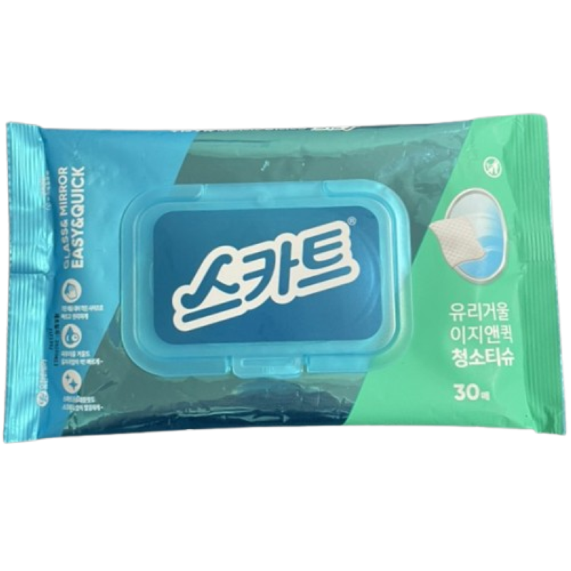 스카트 유리거울 이지앤퀵 청소티슈 30p 7,620원