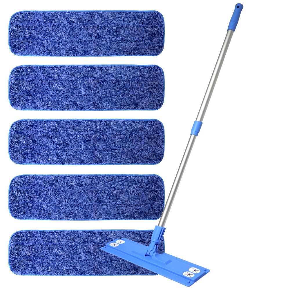 바로싹 이태리 밀대세트 + 리필패드 5장 초극세사 바닥 청소, 다크블루, 1세트 14,000원