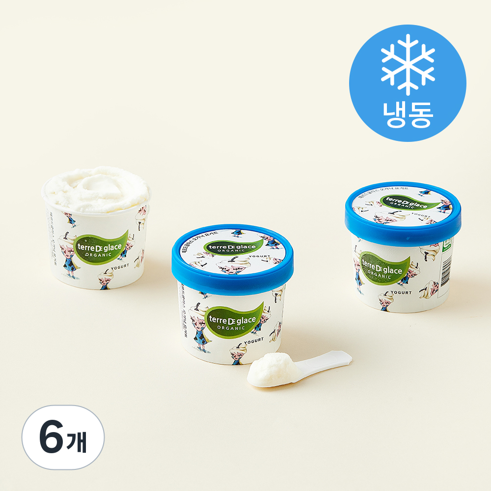 [로켓프레시] 떼르드글라스 유기농 인증 컵 아이스크림 요거트 (냉동), 90ml, 1개입, 6개 29,100원