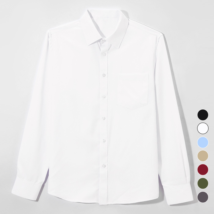 텐클로 빅사이즈( 상의90-130까지) 남녀공용 오버핏 긴팔 링클프리 남방 TC-409 17,800원