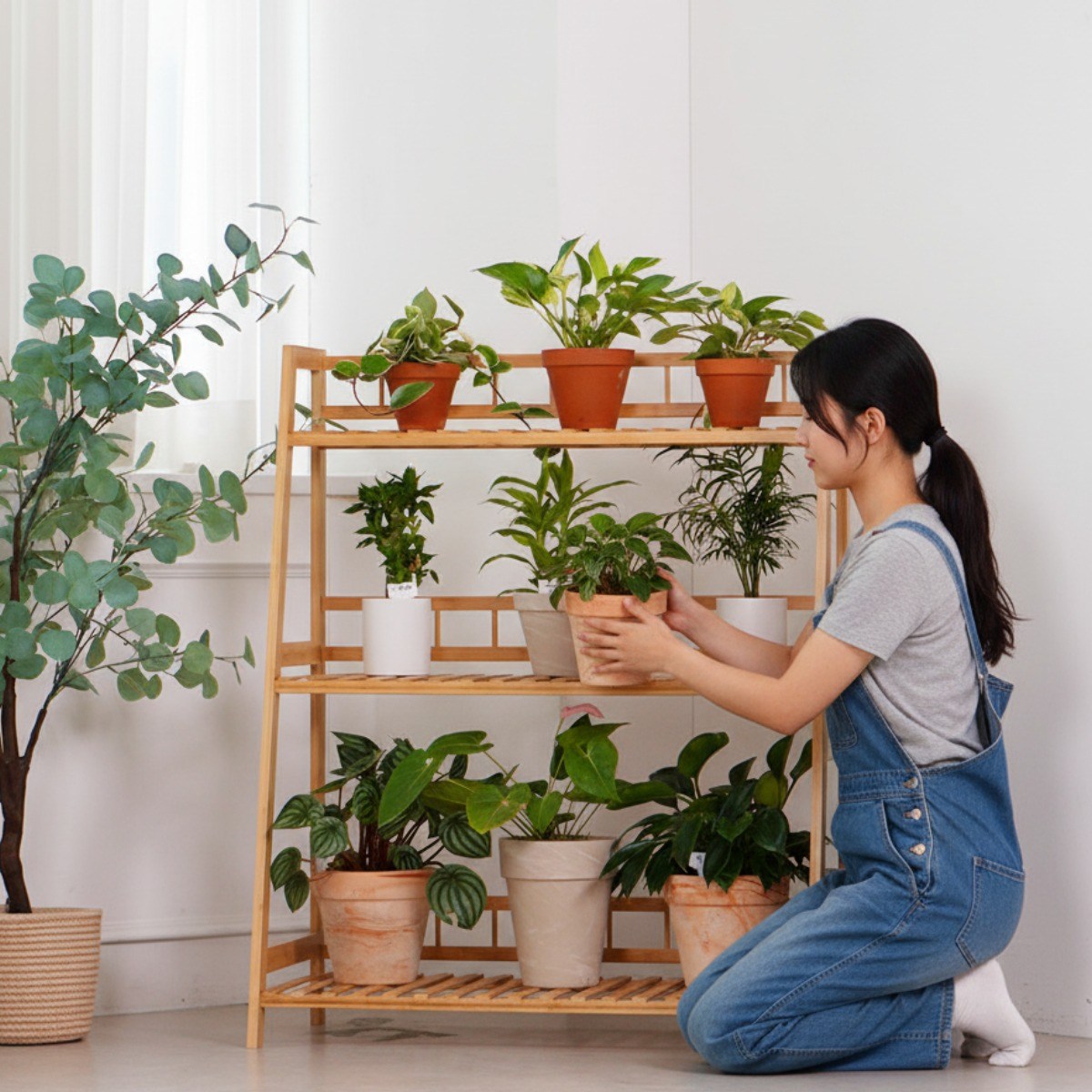 친절한마이쮸 3단 원목 화분선반 식물 거치대 진열대 정리대 48,800원