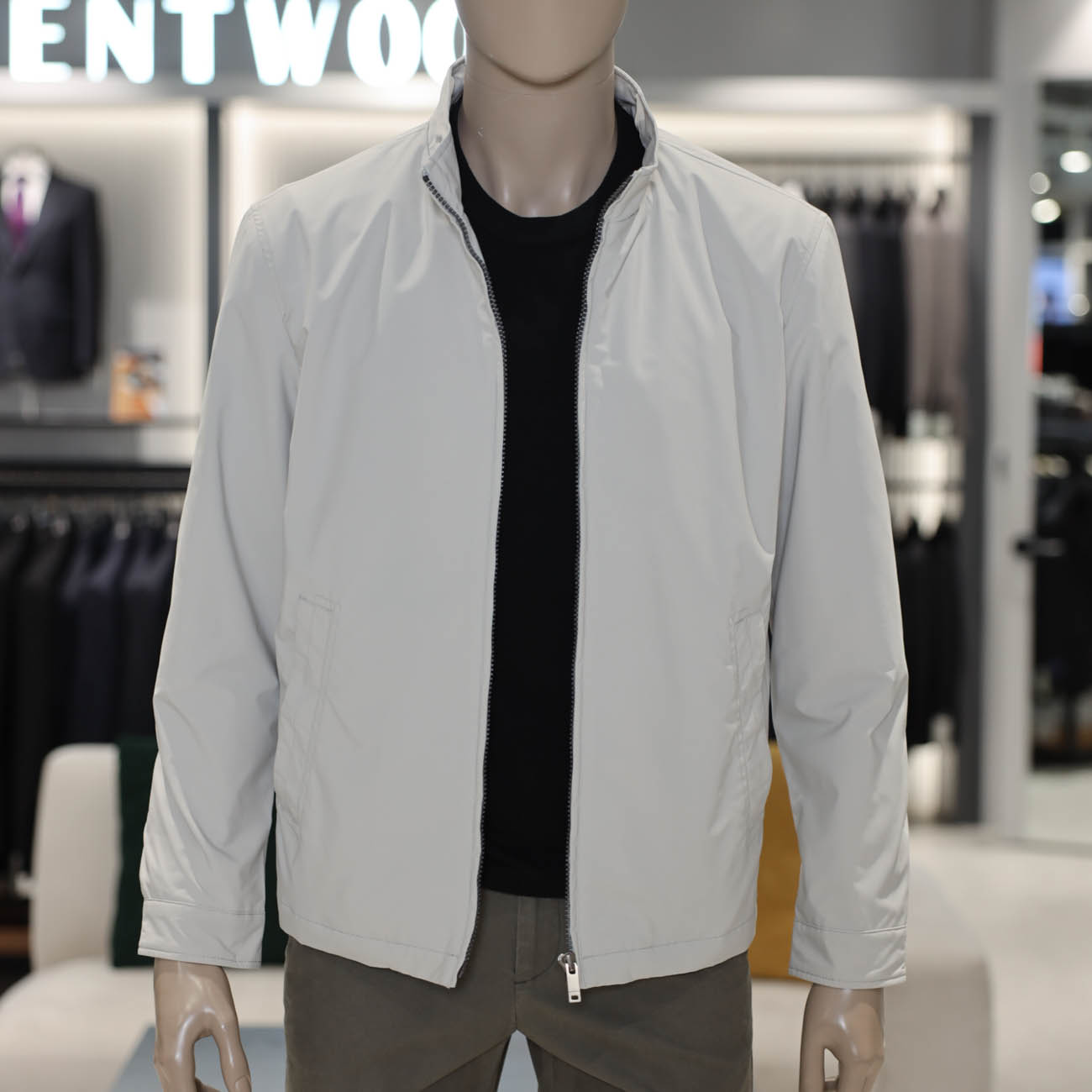 남자 간절기 점퍼 코오롱 브렌우드 해링턴 블루종 봄 가을 바람막이 아이보리 224,000원