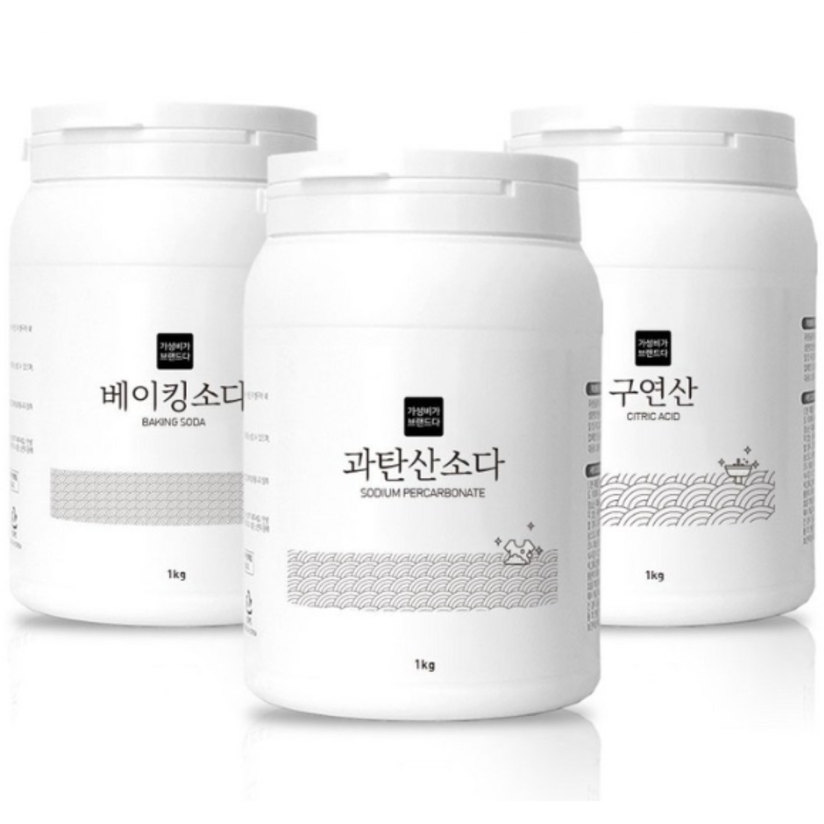 가성비가 브랜드다 베이킹소다+과탄산소다+구연산 천연세제 세트 12,900원